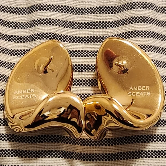 NWT 24k gold plated Amber Sceats Earrings - Picture 4 of 6